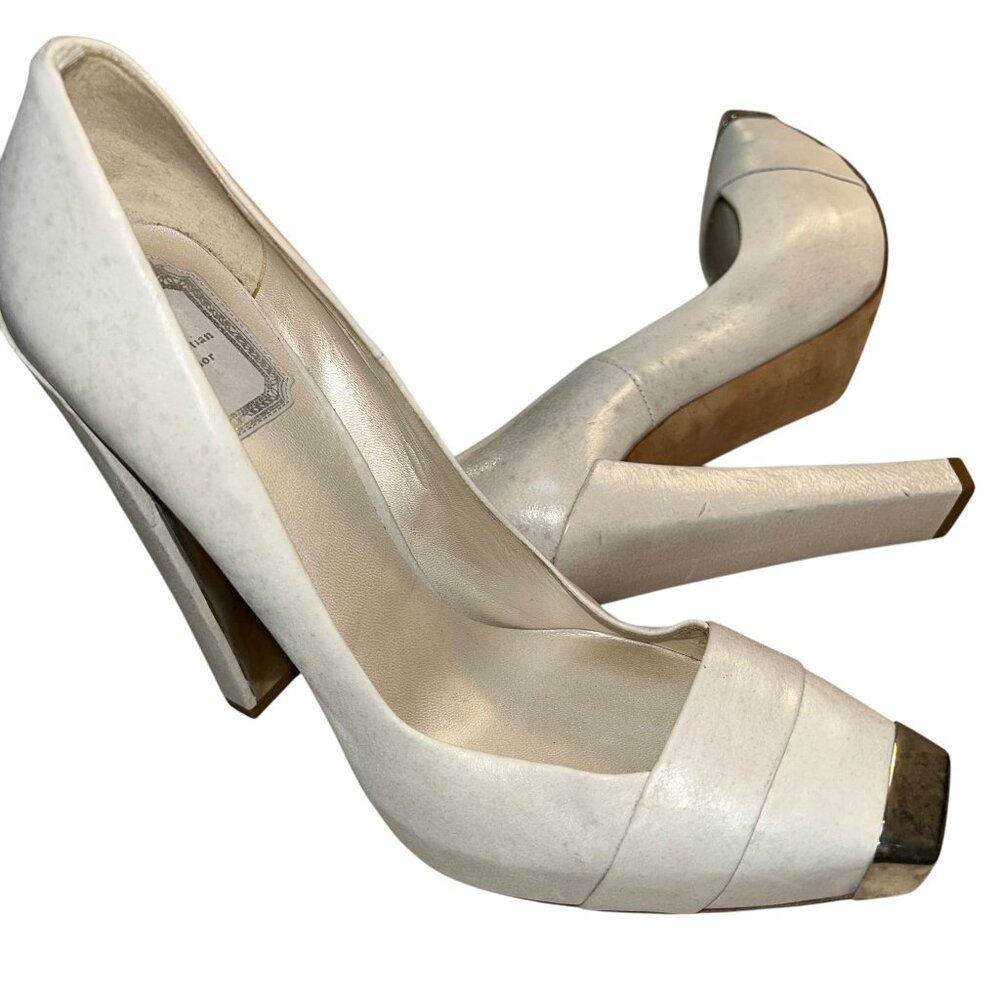 Christian Dior Paris France Runway Catwalk Model Sample bone white silve…